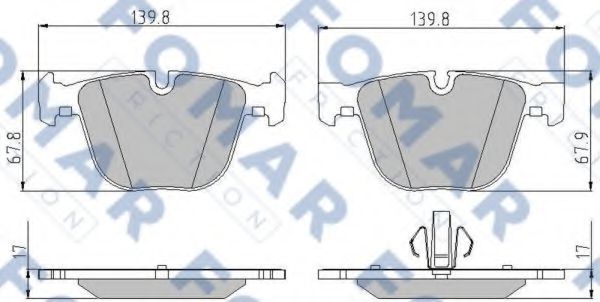 set placute frana,frana disc