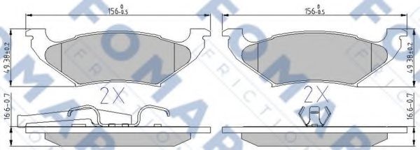 set placute frana,frana disc