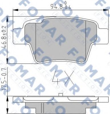 set placute frana,frana disc