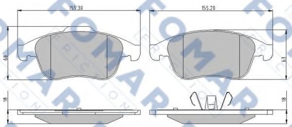 set placute frana,frana disc