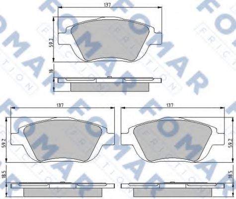 set placute frana,frana disc