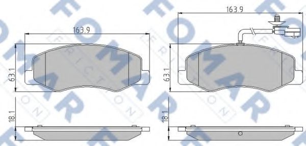 set placute frana,frana disc