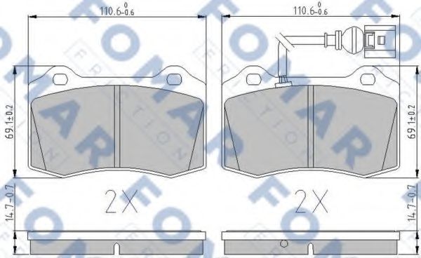 set placute frana,frana disc