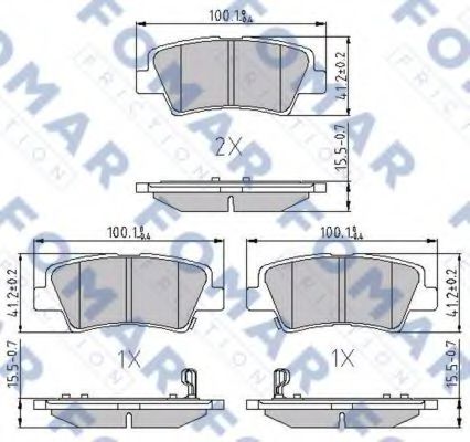 set placute frana,frana disc