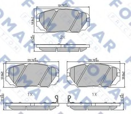 set placute frana,frana disc