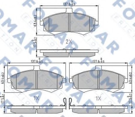 set placute frana,frana disc