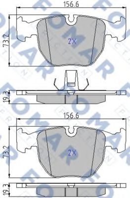 set placute frana,frana disc