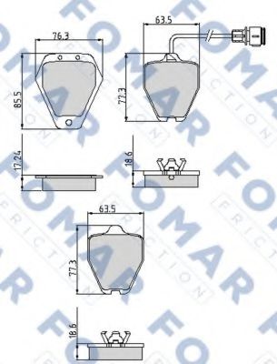 set placute frana,frana disc