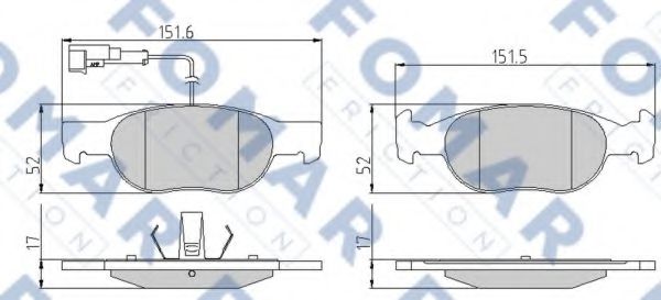 set placute frana,frana disc