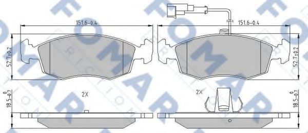 set placute frana,frana disc