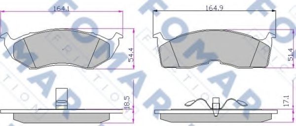 set placute frana,frana disc