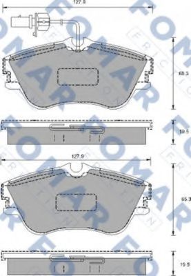 set placute frana,frana disc