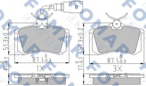 set placute frana,frana disc