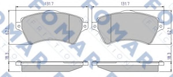 set placute frana,frana disc