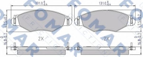 set placute frana,frana disc