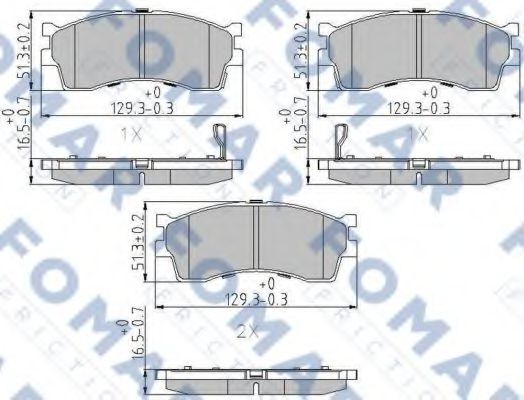 set placute frana,frana disc