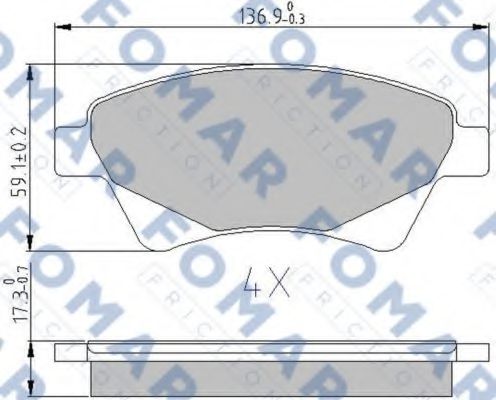 set placute frana,frana disc