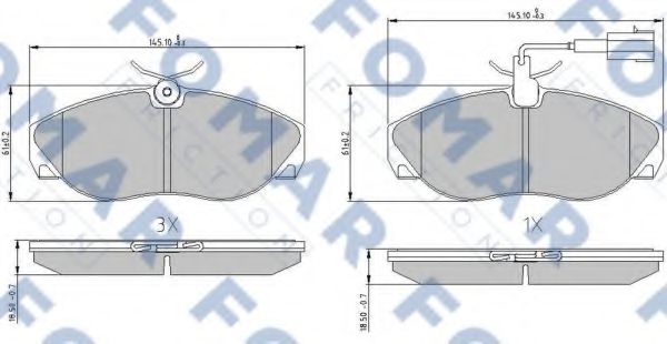 set placute frana,frana disc