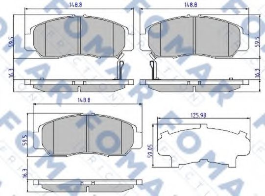 set placute frana,frana disc