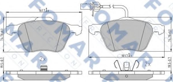 set placute frana,frana disc