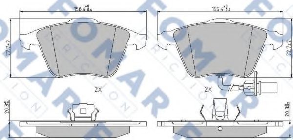 set placute frana,frana disc