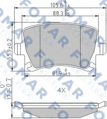 set placute frana,frana disc