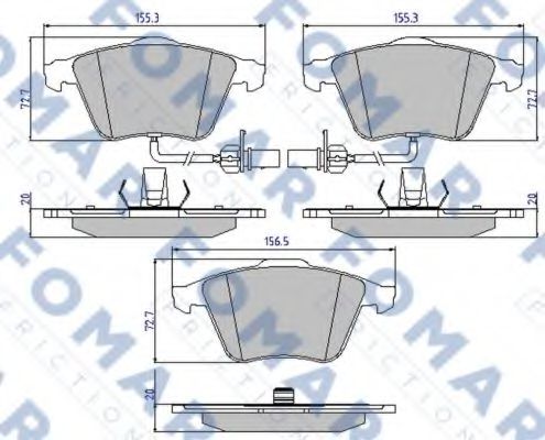 set placute frana,frana disc