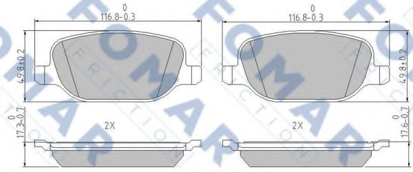 set placute frana,frana disc