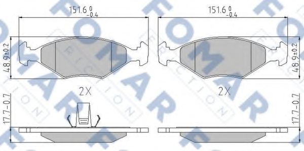 set placute frana,frana disc