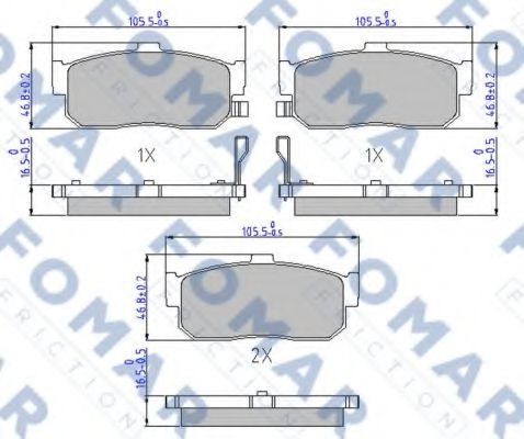 set placute frana,frana disc