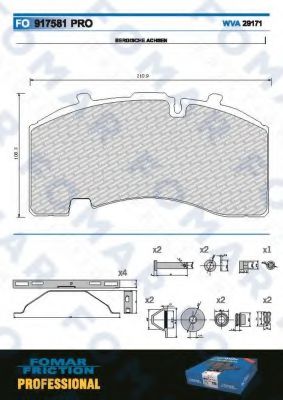 set placute frana,frana disc