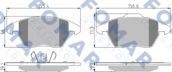 set placute frana,frana disc