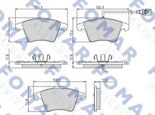 set placute frana,frana disc