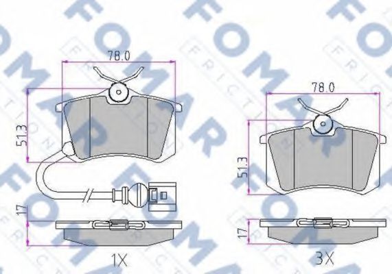 set placute frana,frana disc