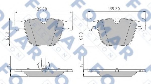 set placute frana,frana disc