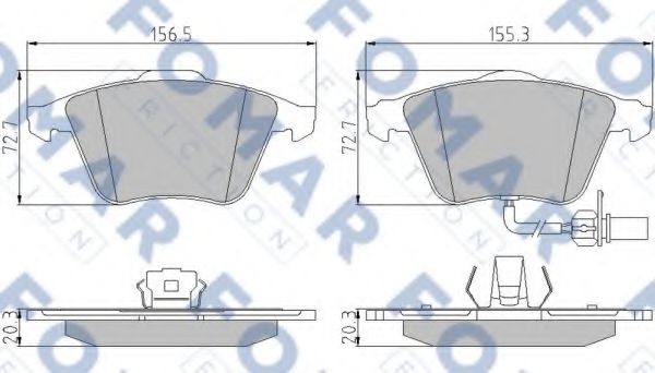 set placute frana,frana disc