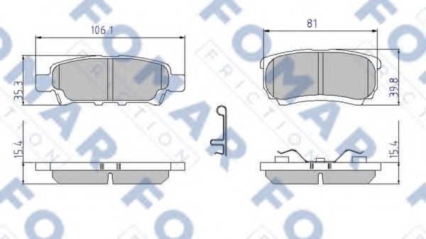 set placute frana,frana disc