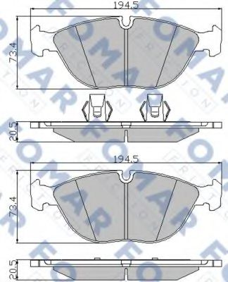 set placute frana,frana disc