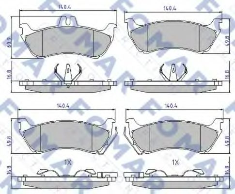 set placute frana,frana disc