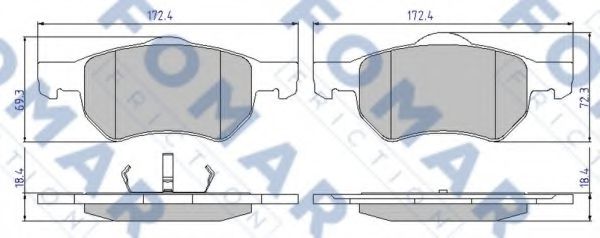 set placute frana,frana disc