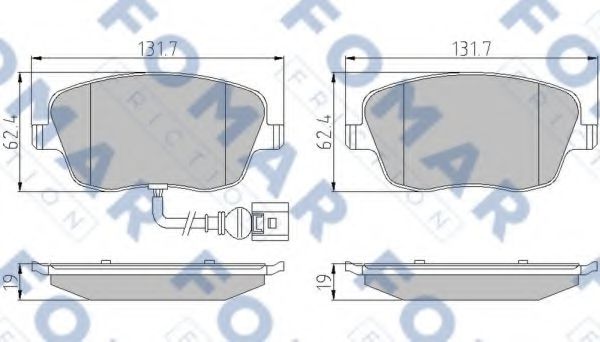 set placute frana,frana disc