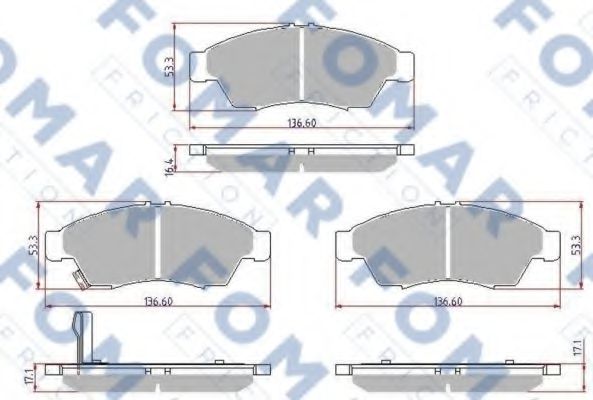 set placute frana,frana disc