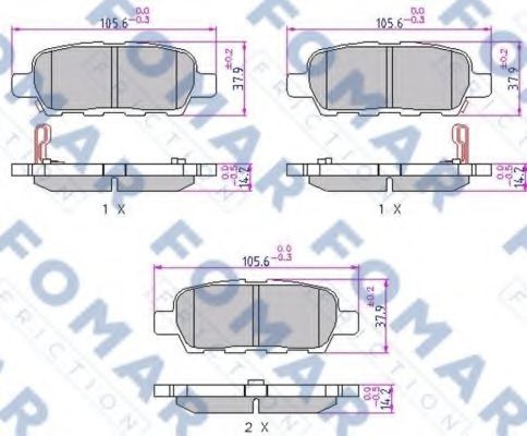 set placute frana,frana disc