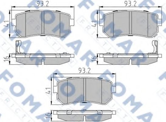 set placute frana,frana disc