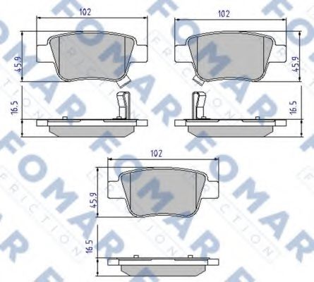 set placute frana,frana disc