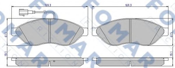 set placute frana,frana disc