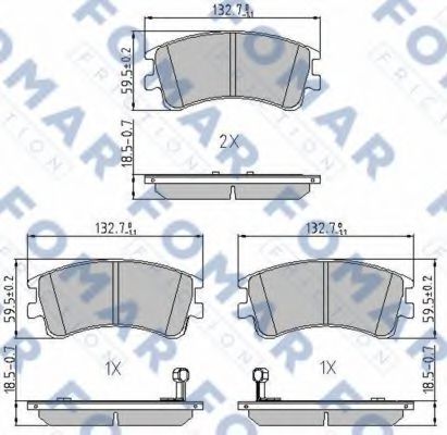 set placute frana,frana disc