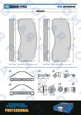 set placute frana,frana disc