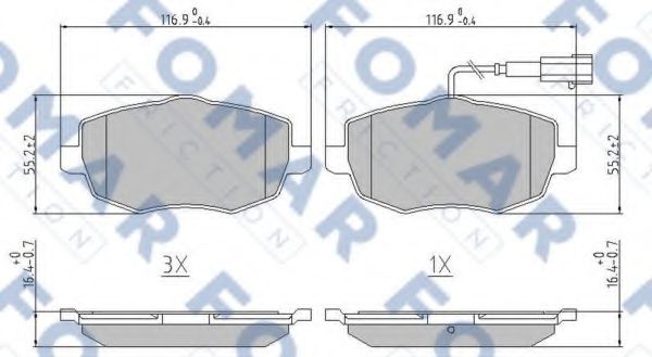 set placute frana,frana disc