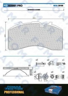 set placute frana,frana disc